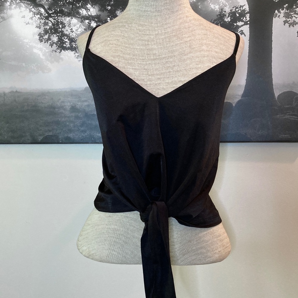 Zara Black Tank with Front Tie